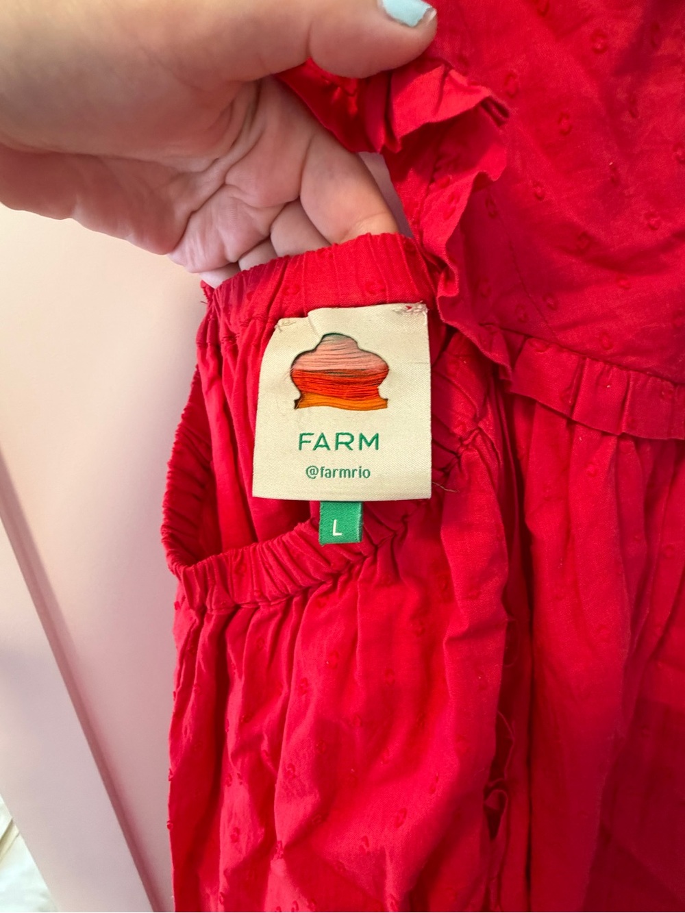 FARM Rio Red Heart Ruffled Open-Back Maxi Dress - Picture 5 of 5